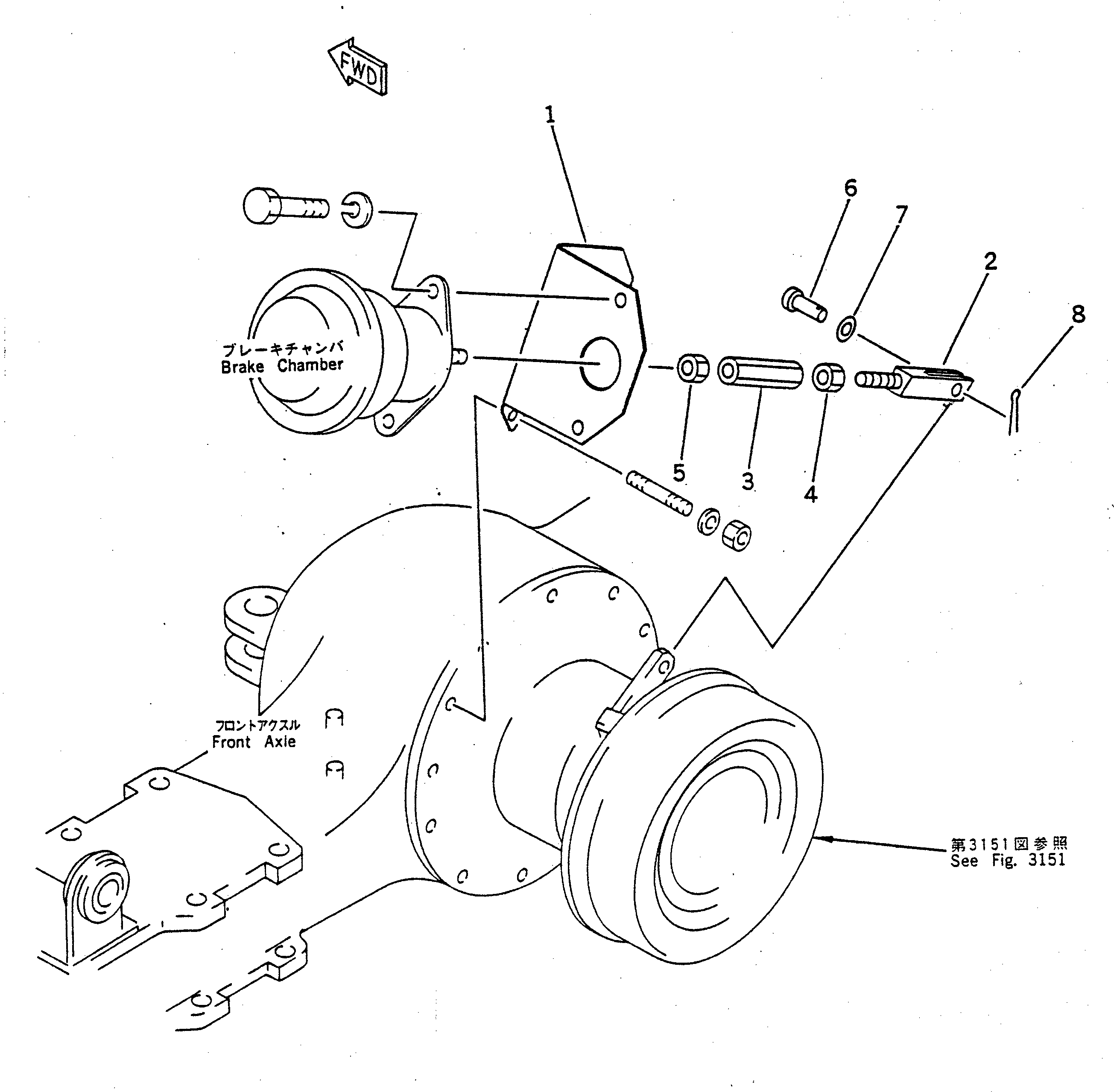 Cranes Komatsu / LW250L-1NX S/N 6001-UP (X Type / Limited)(lw250l1c) / PARKING BRAKE LINKAGE(060270 : 2811)