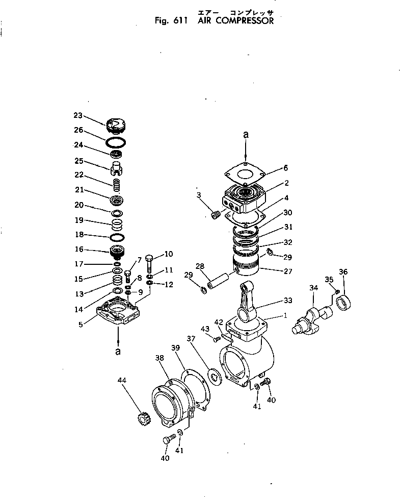 Engines Komatsu / N-855-1 S/N 162054-UP(n-855-1c) / AIR COMPRESSOR(180020 : 611)