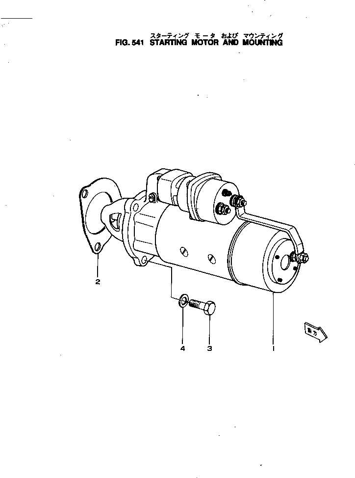 Engines Komatsu / NH-220-CI-1L S/N 8019-UP(nh-2200r) / STARING MOTOR AND MOUNTING(150070 : 541)