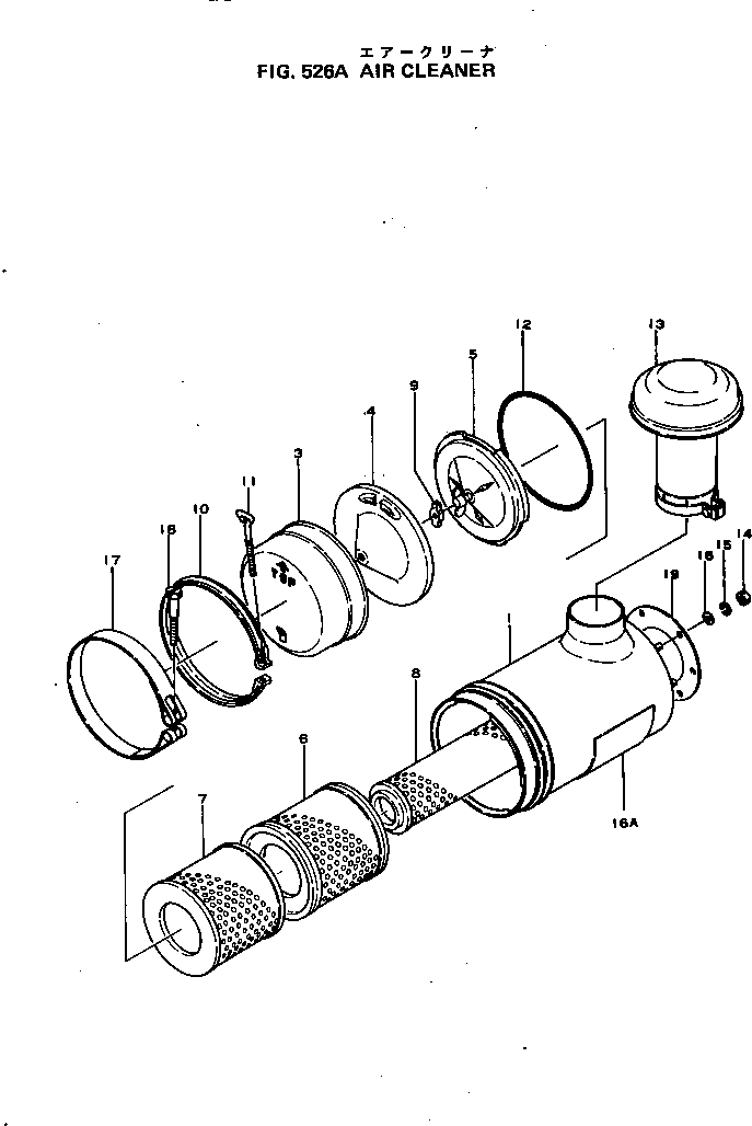 Engines Komatsu / NH-220-CI-1N S/N 8013-UP(nh-2201r) / AIR CLEANER(150060 : 526A)