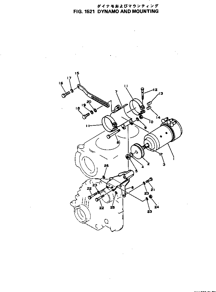 Engines Komatsu / NH-220-CI-2N S/N 100101-UP(nh-2203r) / DYNAMO AND MOUNTING(150040 : 1521)