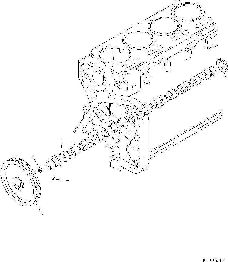Komatsu parts book diagram for NT-855-1A S/N 139838-UP: CAMSHAFT