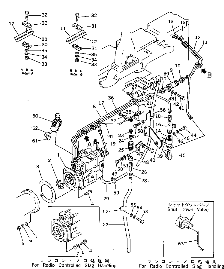 Engines Komatsu / NT-855-1B S/N 139849-UP(nt-8550r) / PT FUEL PUMP AND PIPING(#155898-)(120020 : 401A)
