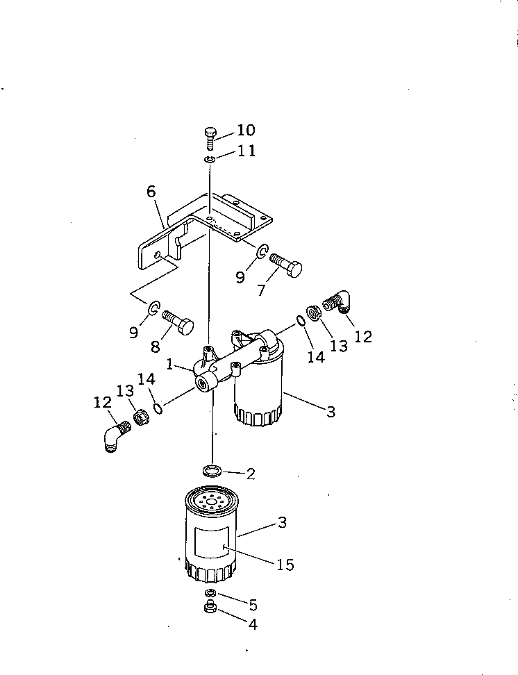 Engines Komatsu / NT-855-1B S/N 139849-UP(nt-8550r) / FUEL FILTER(#155898-)(120050 : 411A)