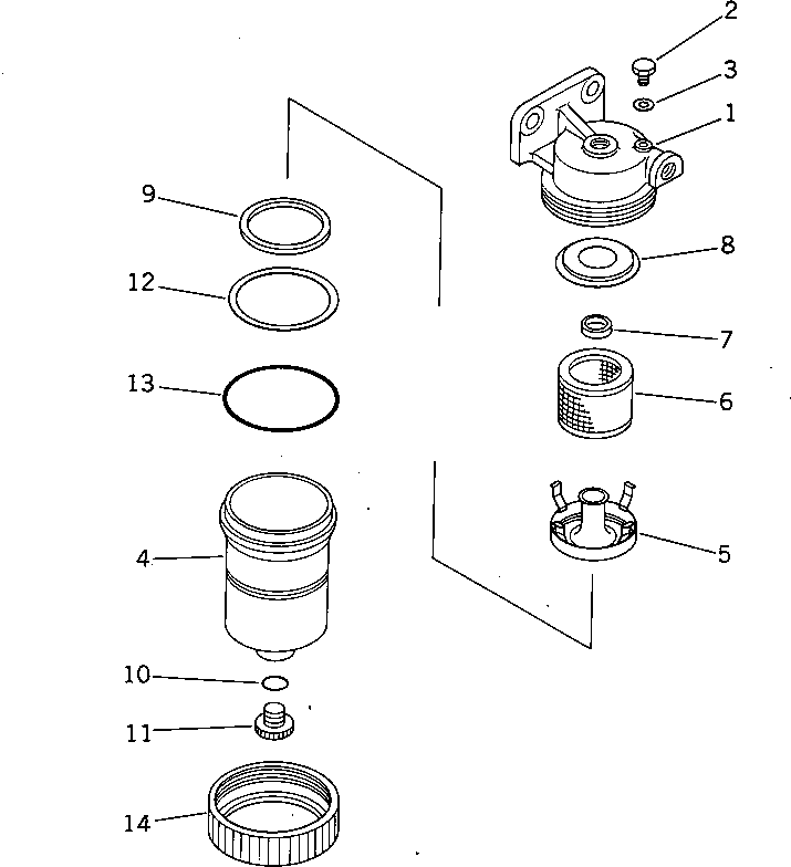 Engines Komatsu / NT-855-1B S/N 139849-UP(nt-8550r) / WATER SEPARATOR(#155898-)(120070 : 417)