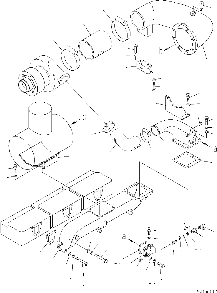 Engines Komatsu / NT-855-1D S/N 153623-UP(nt-8551c) / AIR INTAKE MANIFOLD AND CONNECTION(030040 : 112)