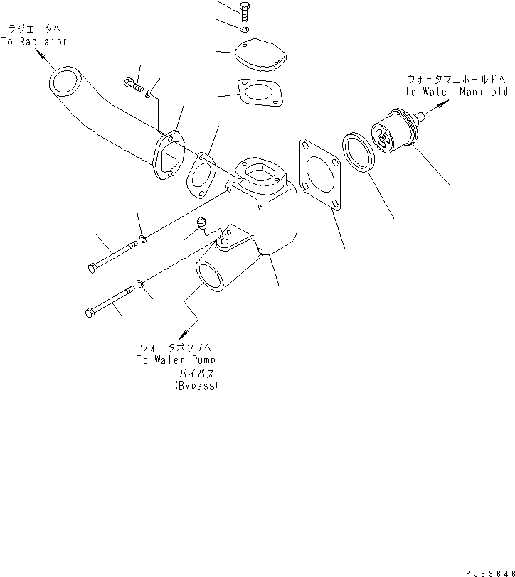 Engines Komatsu / NT-855-1D S/N 153623-UP(nt-8551c) / THERMOSTAT(030070 : 135)