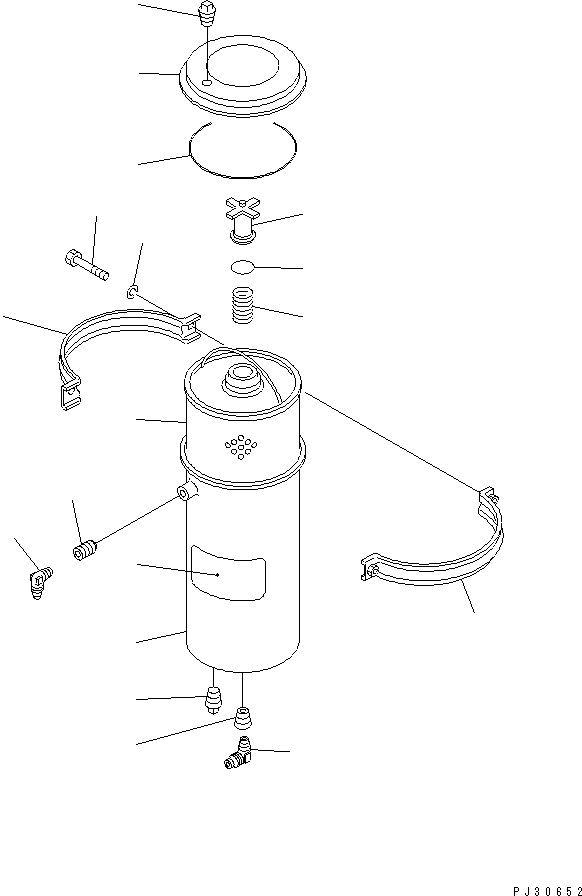 Engines Komatsu / NT-855-1D S/N 153623-UP(nt-8551c) / LUBRICATING OIL BYPASS FILTER(090030 : 315)
