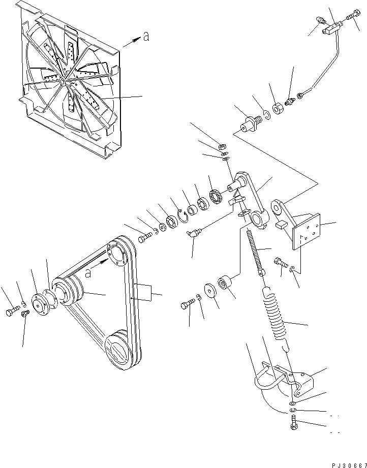 Engines Komatsu / NT-855-1D S/N 153623-UP(nt-8551c) / COOLING FAN AND TENSION PULLEY(150030 : 505)