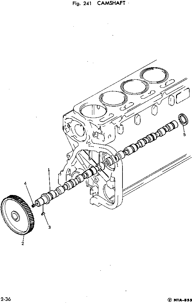 Komatsu parts book diagram for NTA-855-1A S/N 102754-UP: CAMSHAFT