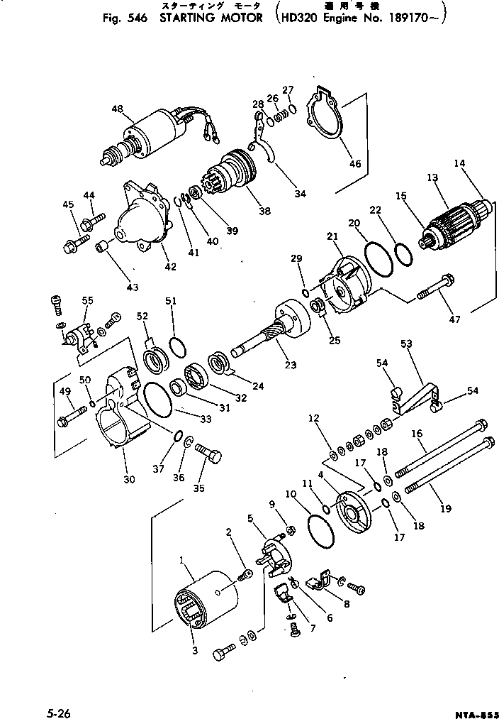 Engines Komatsu / NTA-855-1A S/N 102754-UP(nta-855r) / STARTING MOTOR (11KW)(#189710-)(150160 : 546)