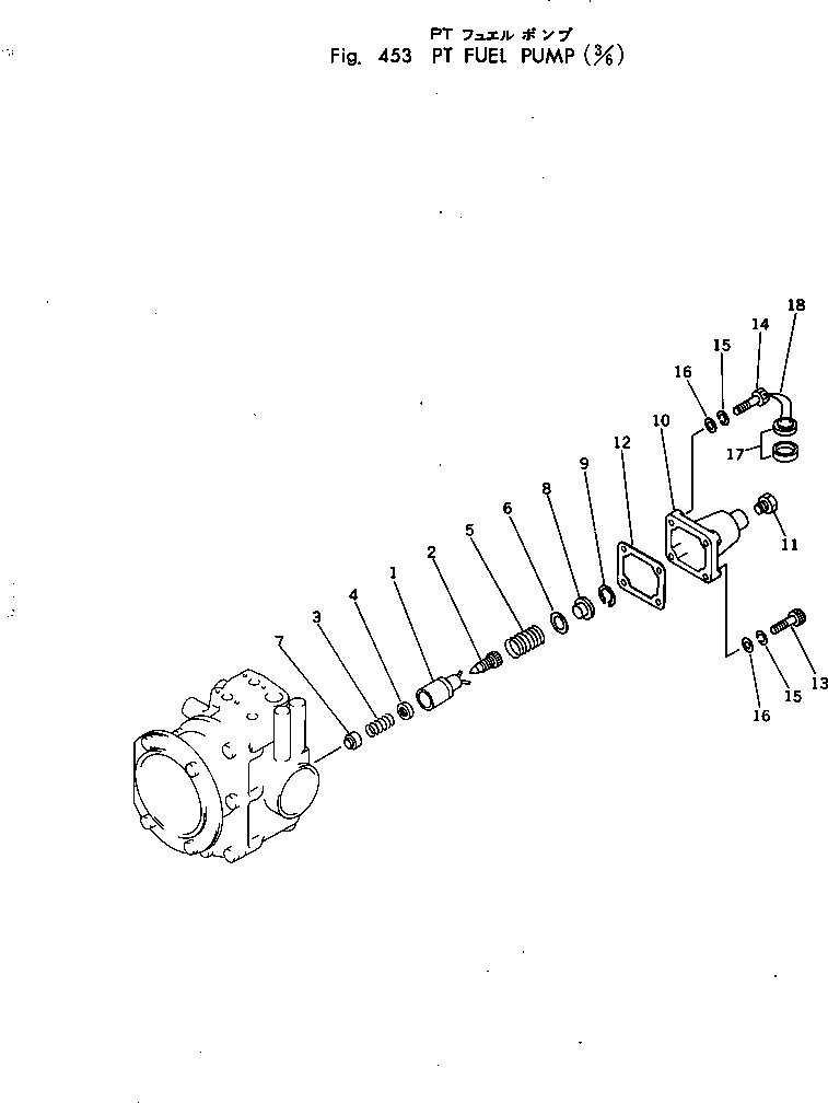 Engines Komatsu / NTC-743-1E S/N 134528-UP(ntc-743c) / PT FUEL PUMP (3/6)(120100 : 453)