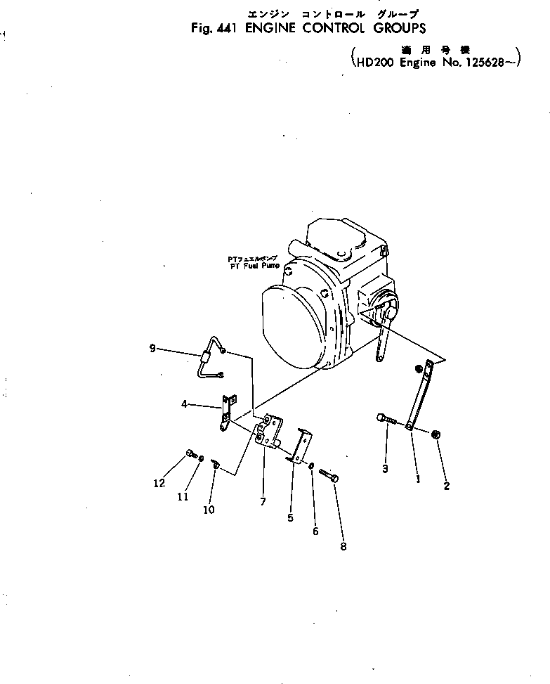 Engines Komatsu / NTC-743-1C S/N 125628-UP(ntc-743r) / ENGINE CONTROL GROUPS(120070 : 441)