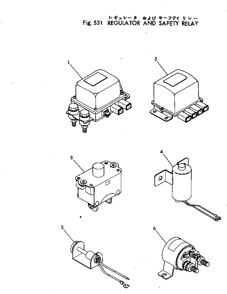 Engines Komatsu / NTC-743-1C S/N 125628-UP(ntc-743r) / REGULATOR AND SAFETY RELAY(150070 : 531)