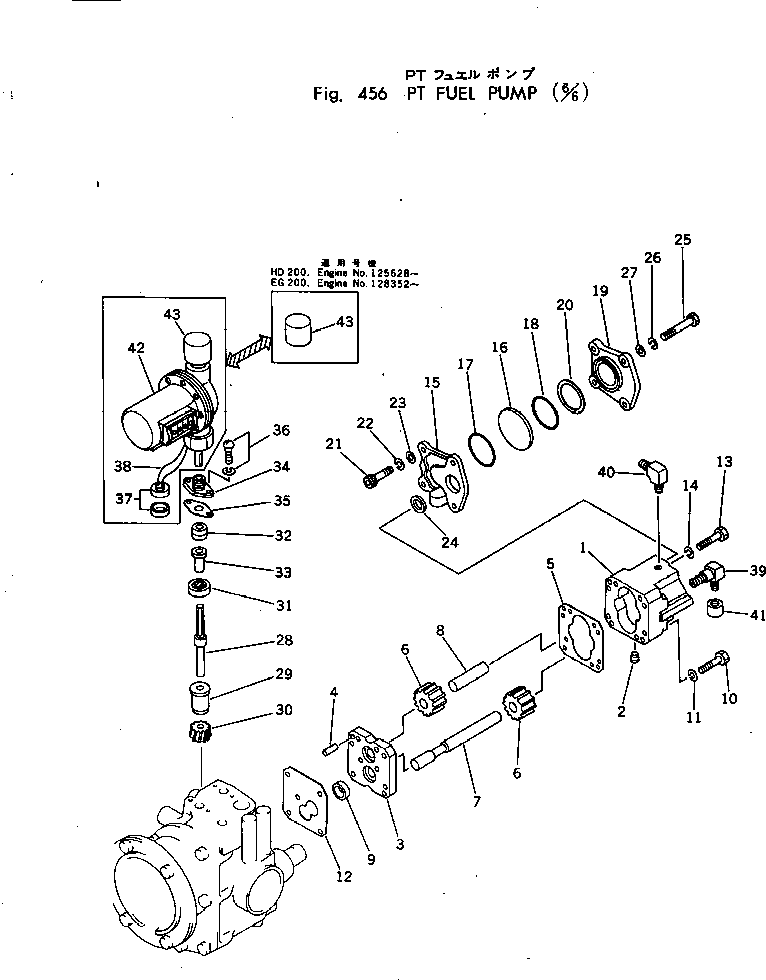 Engines Komatsu / NTC-743-1B S/N 108380-UP(ntc-744r) / PT FUEL PUMP (6/6)(120110 : 456)