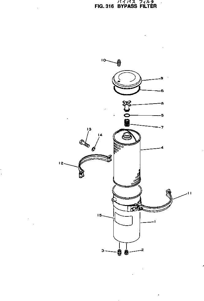 Engines Komatsu / NTO-6-CI-1D S/N 134677-UP(nto-6-0r) / BYPASS FILTER(090050 : 316)