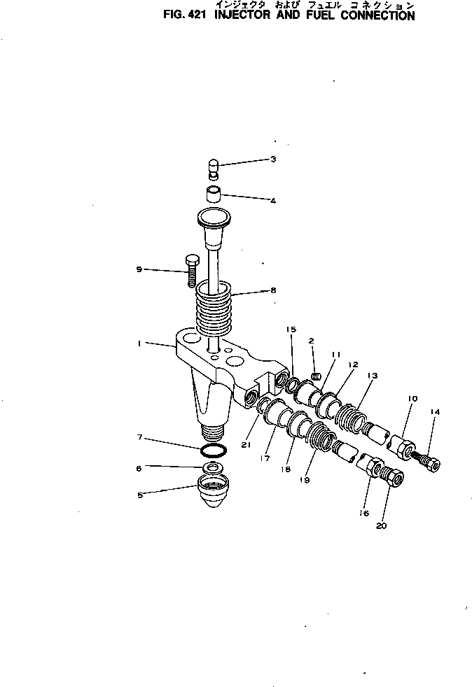 Engines Komatsu / NTO-6-CI-1D S/N 134677-UP(nto-6-0r) / INJECTOR AND FUEL CONNECTION(120070 : 421)