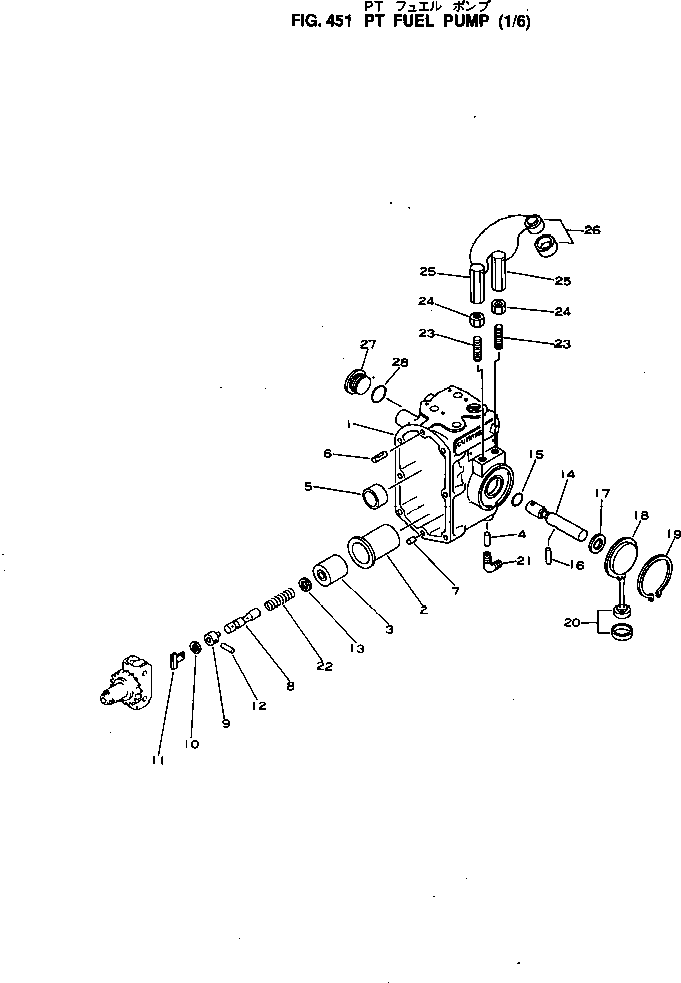 Engines Komatsu / NTO-6-CI-1D S/N 134677-UP(nto-6-0r) / PT FUEL PUMP (1/6)(120080 : 451)