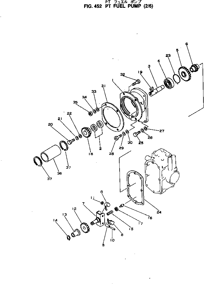 Engines Komatsu / NTO-6-CI-1D S/N 134677-UP(nto-6-0r) / PT FUEL PUMP (2/6)(120090 : 452)