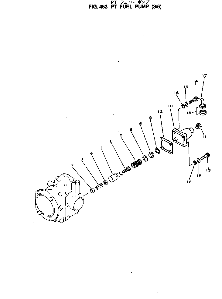 Engines Komatsu / NTO-6-CI-1D S/N 134677-UP(nto-6-0r) / PT FUEL PUMP (3/6)(120100 : 453)