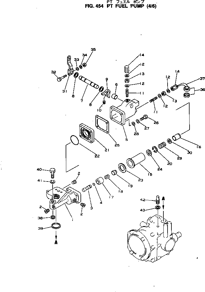 Engines Komatsu / NTO-6-CI-1D S/N 134677-UP(nto-6-0r) / PT FUEL PUMP (4/6)(120110 : 454)