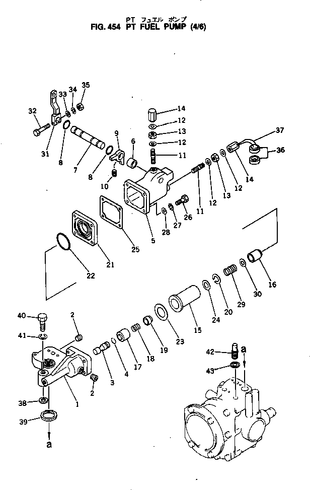 Engines Komatsu / NTO-6-CI-1B S/N 25762-UP(nto-6-3r) / PT FUEL PUMP (4/6)(120080 : 454)