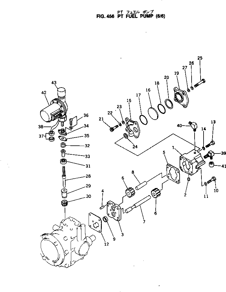 Engines Komatsu / NTO-6-CI-1B S/N 25762-UP(nto-6-3r) / PT FUEL PUMP (6/6)(120100 : 456)