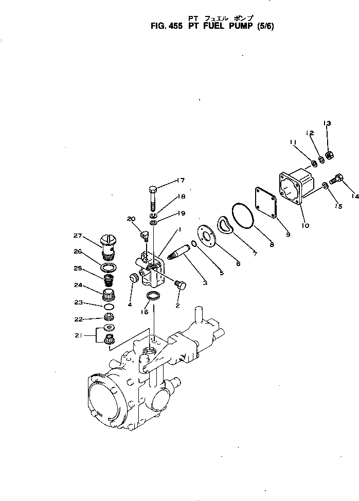 Engines Komatsu / NTO-6-CI-1C S/N 116563-UP(nto-6-cr) / PT FUEL PUMP (5/6)(120110 : 455)