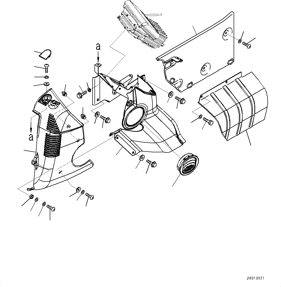 Excavators Komatsu / PC210LCI-11E0 S/N K77001-UP(pc00098u) / Cab, Cab In Parts, Console Cover, Front, R.H.(K015017 : K1110-010017)