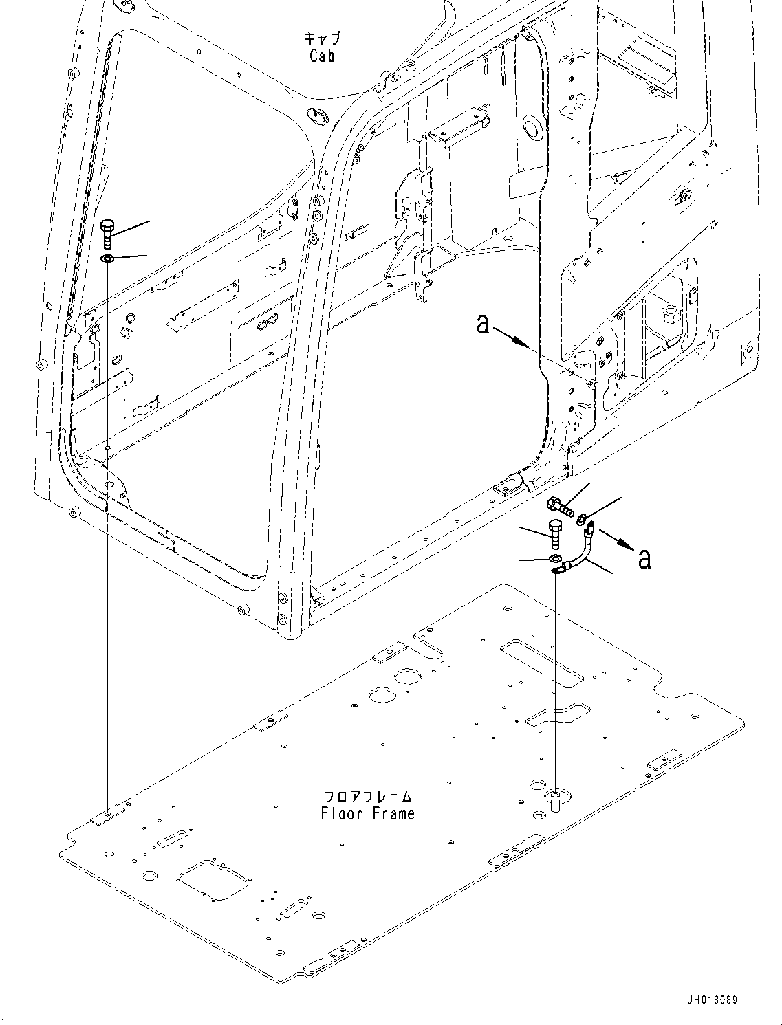 Excavators Komatsu / PC210LCI-11E0 S/N K77001-UP(pc00098u) / Cab, Cab In Parts, Cab Mounting(K015028 : K1110-010028)