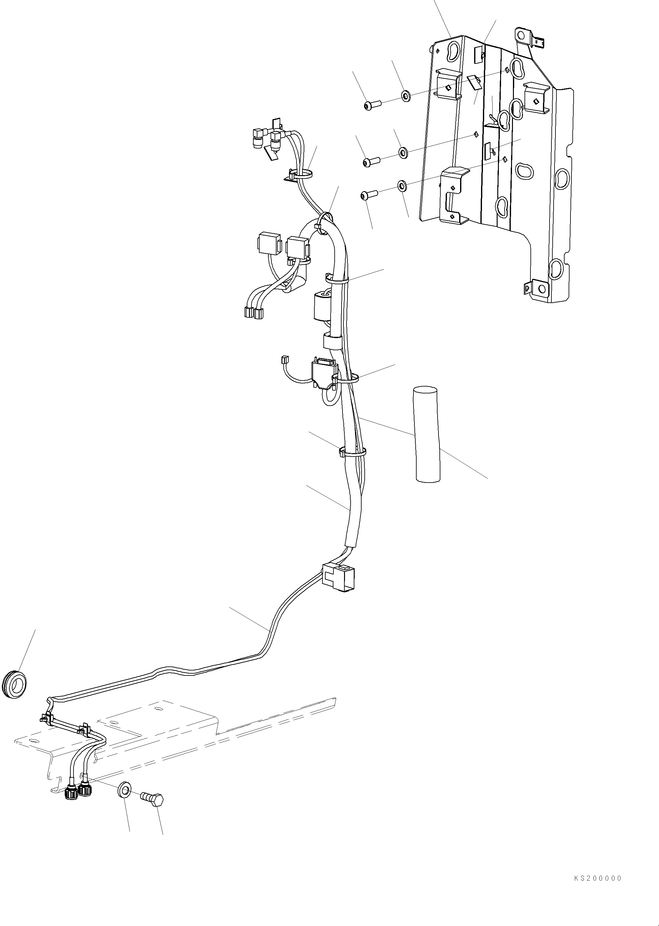 Excavators Komatsu / PC210LCI-11E0 S/N K77001-UP(pc00098u) / Network Equipment, Modem Bracket(K019002 : K1960-002002)
