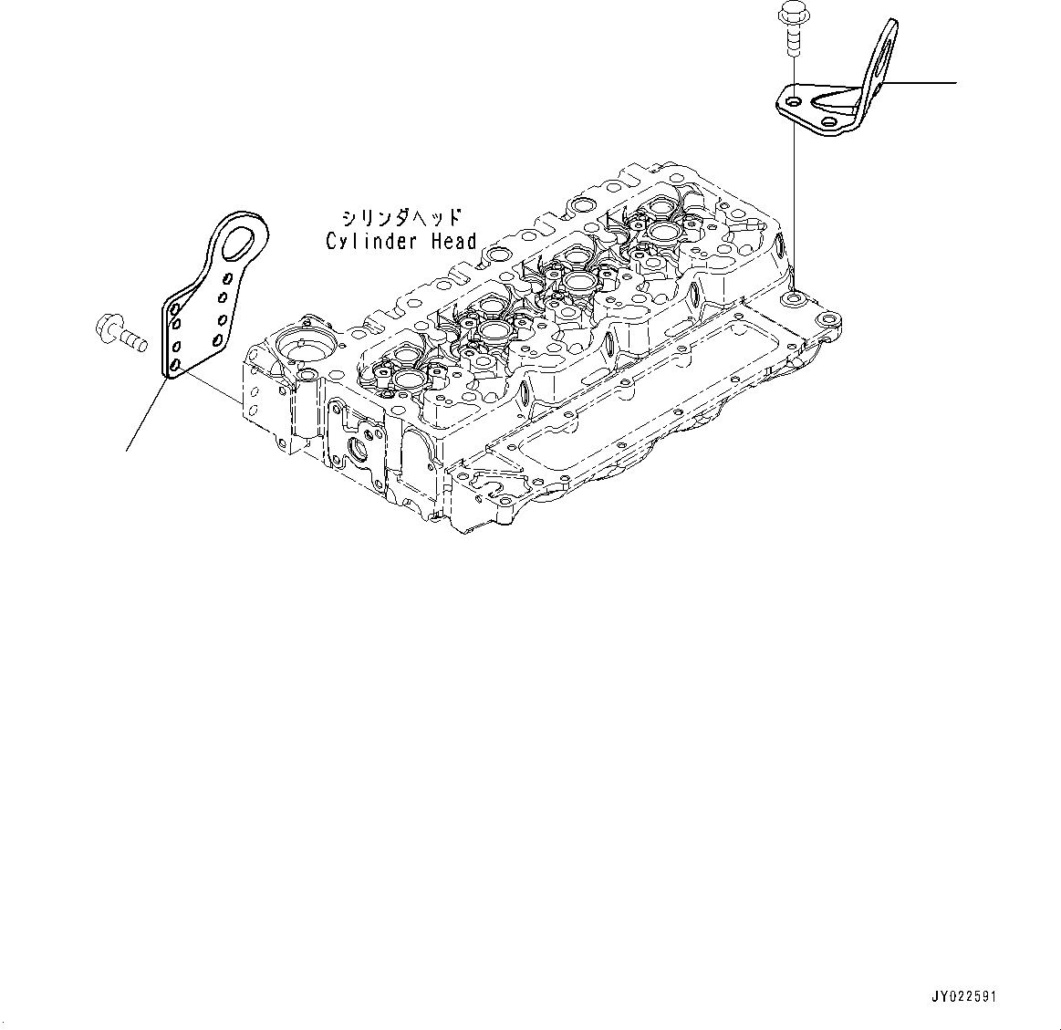 Komatsu parts book diagram for SAA4D107E-5 S/N 26799788-UP (For PC220LCI-12): LIFTING BRACKET
