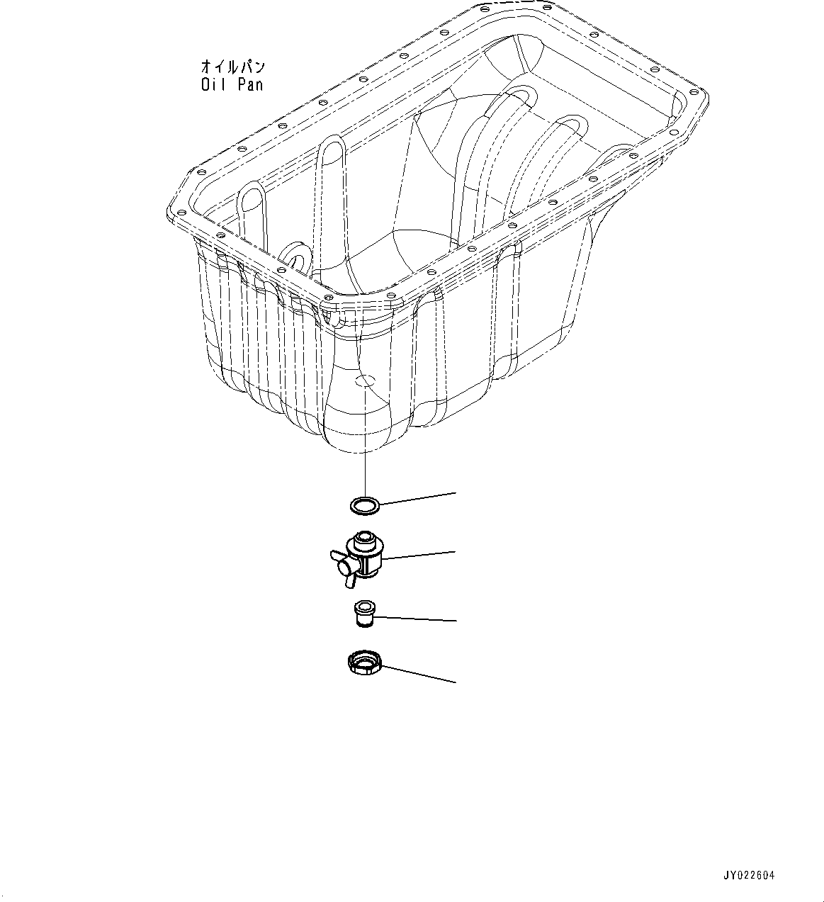 Komatsu parts book diagram for SAA4D107E-5 S/N 26799788-UP (For PC220LCI-12): ENGINE OIL PAN DRAIN