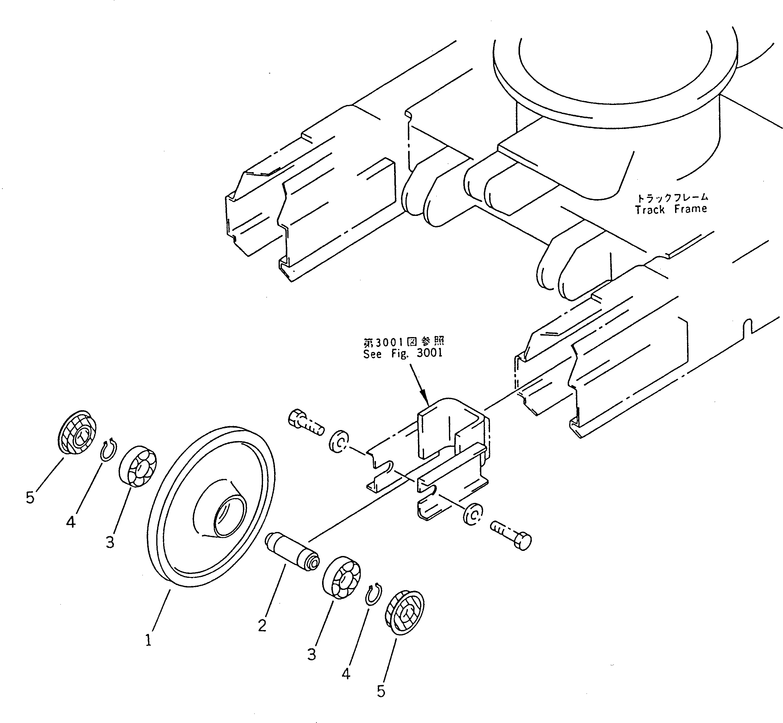 Excavators Komatsu / PC02-1A S/N 10001-UP(pc02-1ac) / FRONT IDLER(090030 : 3201)