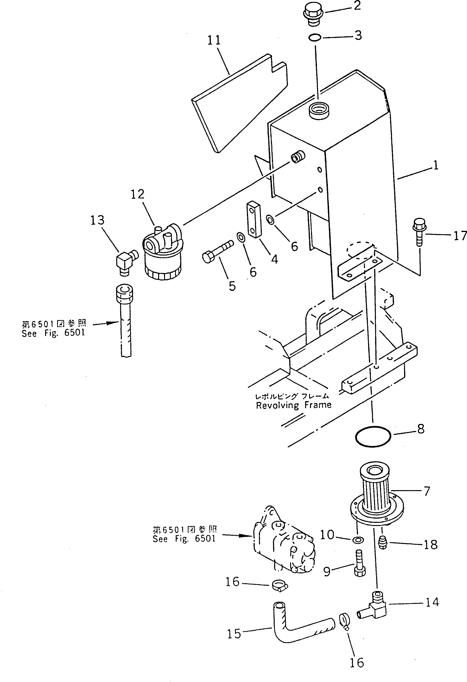 Excavators Komatsu / PC02-1A S/N 10001-UP(pc02-1ac) / HYDRAULIC TANK(180010 : 6001)