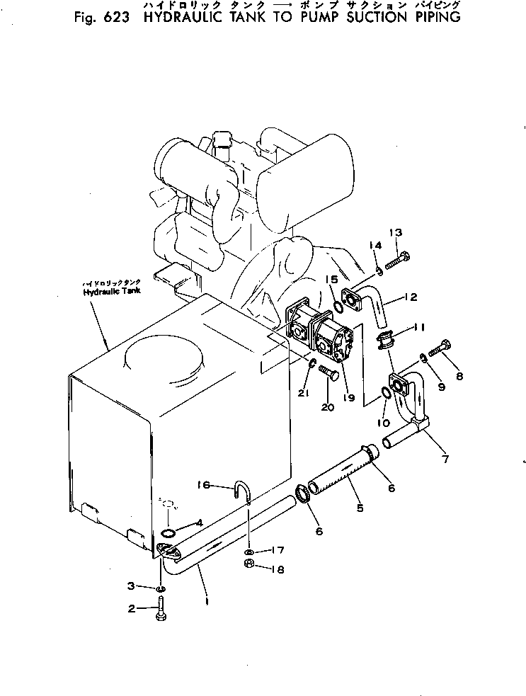 Komatsu parts book diagram for PC02-1 S/N 1003-UP: КІДЮЫШЇё АЭё  ?Ч ОЯЭМЯ  ?ёј ?Э КЯІЛЯЭёЮ