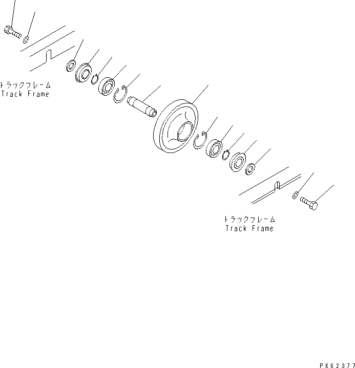 Komatsu parts book diagram for PC03-2 S/N 15001-UP (For FKI): TRACK ROLLER