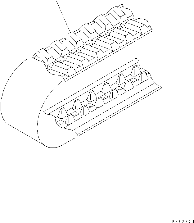 Komatsu parts book diagram for PC03-2 S/N 15001-UP (For FKI): TRACK SHOE (FOR COLOR RUBBER SHOE)