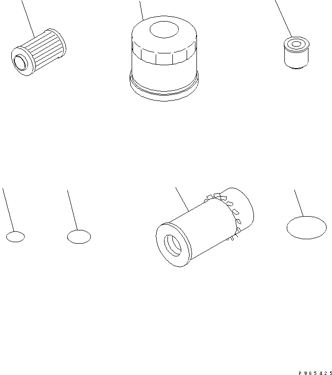Komatsu parts book diagram for PC03-2 S/N 15001-UP (For FKI): SPARE PARTS