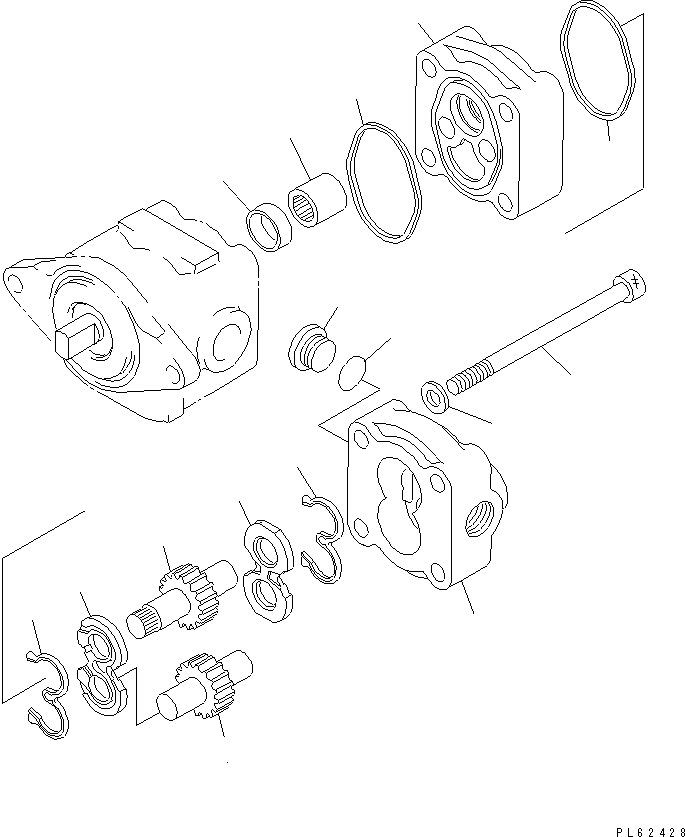 Excavators Komatsu / PC03-2 S/N 15001-UP(pc03-2r) / HYDRAULIC PUMP (2/2) (INNER PARTS)(150080 : H0210-52A0)