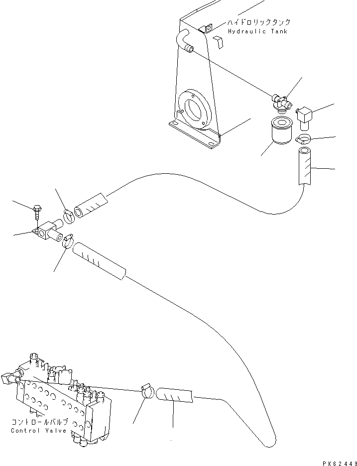 Excavators Komatsu / PC03-2 S/N 15001-UP(pc03-2r) / RETURN LINE(150110 : H0330-01A0)
