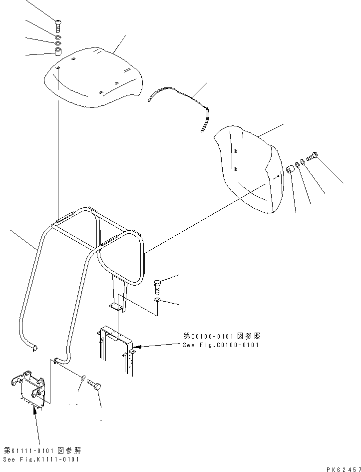 Excavators Komatsu / PC03-2 S/N 15001-UP(pc03-2r) / CANOPY(210020 : K0410-01A0)