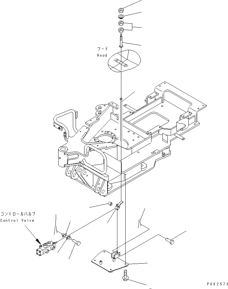 Excavators Komatsu / PC03-2 S/N 15001-UP(pc03-2r) / ATTACHMENT CONTROL PEDAL (FOR ALTERABLE GAUGE SPEC.)(210160 : K1530-01A3)