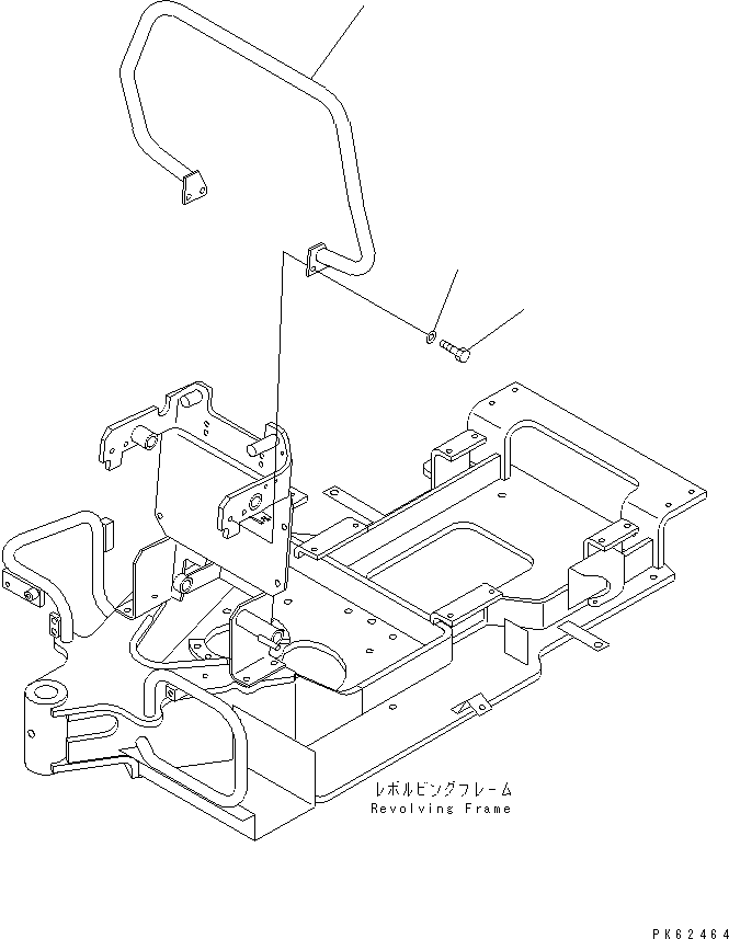 Excavators Komatsu / PC03-2 S/N 15001-UP(pc03-2r) / HANDRAIL (WITHOUT CANOPY)(210170 : K1810-01A0)