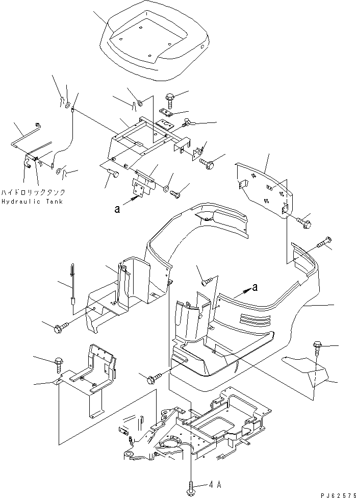 Excavators Komatsu / PC03-2 S/N 15001-UP(pc03-2r) / HOOD (FOR 2-WAY CONTROL SPEC.)(240020 : M1110-01A2)