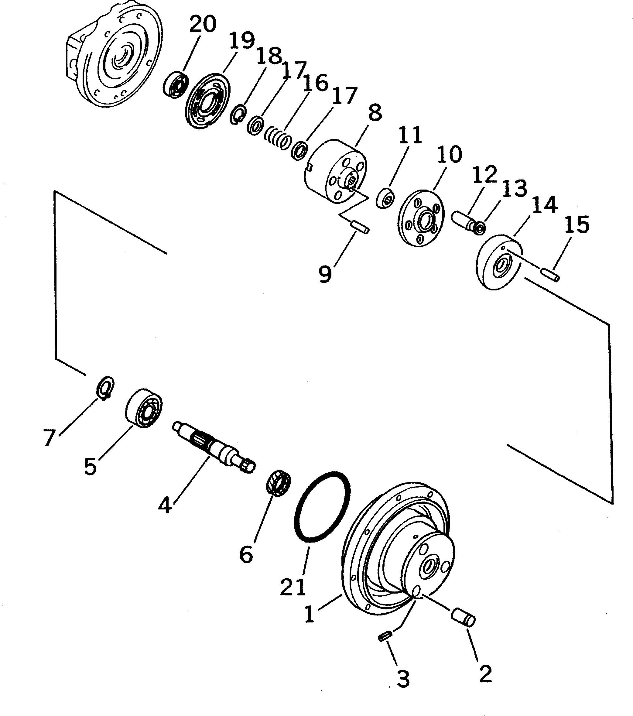 Excavators Komatsu / PC03-2 S/N 15001-UP(pc03-2r) / TRAVEL MOTOR (INNER PARTS) (2/3)(300060 : P1210-52A0)