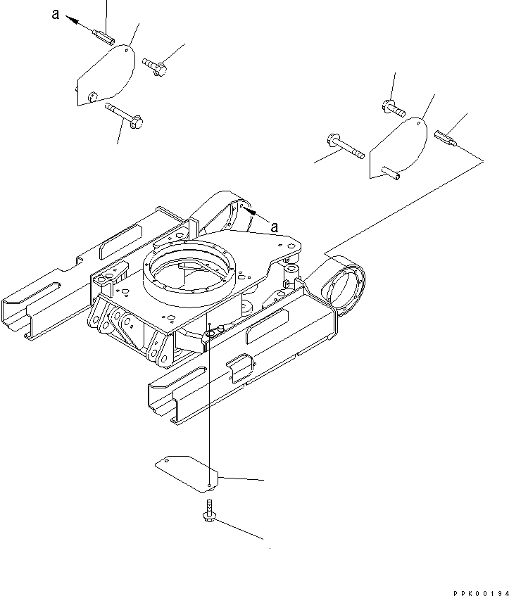 Excavators Komatsu / PC03-2 S/N 15001-UP(pc03-2r) / TRACK FRAME COVER (FOR ALTERABLE GAUGE SPEC.)(330080 : R1130-01A3)