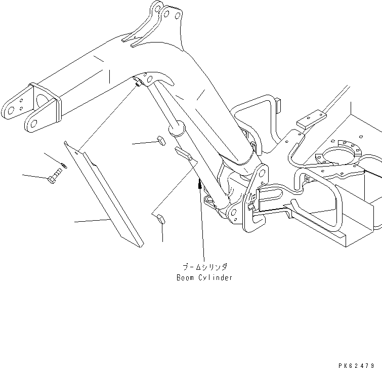 Komatsu parts book diagram for PC03-2 S/N 15001-UP: BOOM CYLINDER (BOOM CYLINDER AND COVER)