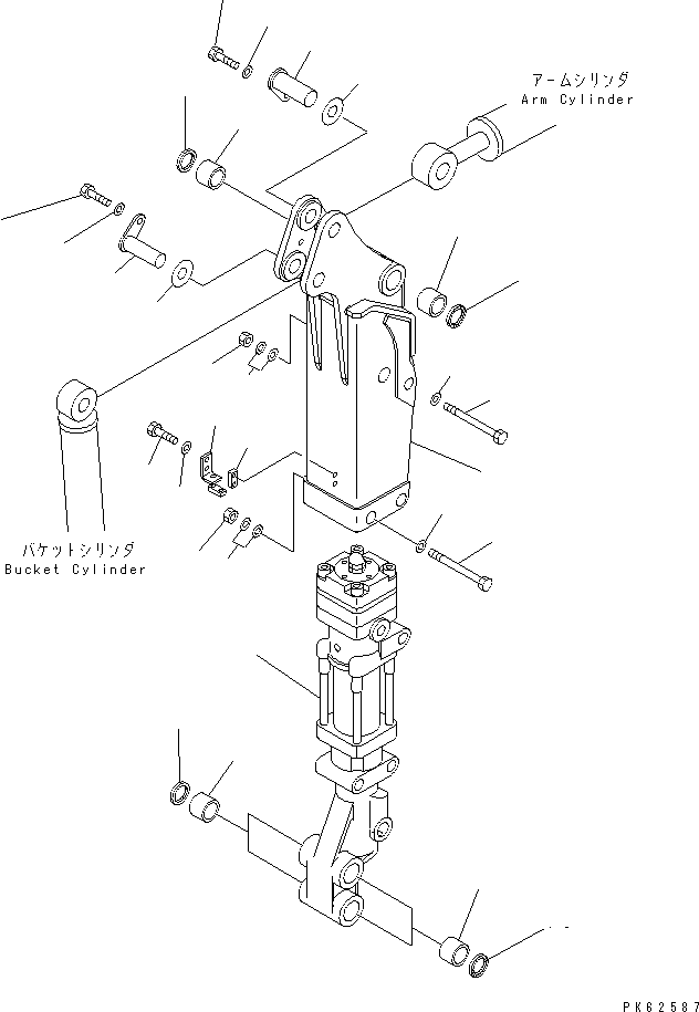Excavators Komatsu / PC03-2 S/N 15001-UP(pc03-2r) / BREAKER ARM(360120 : T1210-01A3)