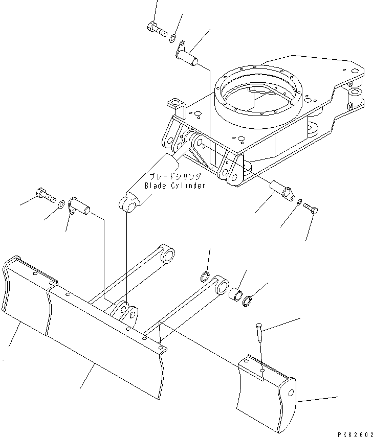 Komatsu parts book diagram for PC03-2 S/N 15001-UP: BLADE (BLADE AND PIN) (FOR ALTERABLE GAUGE SPEC.)